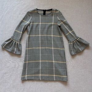 Zara plaid bell sleeve dress.
